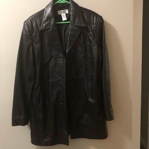 Leather coat